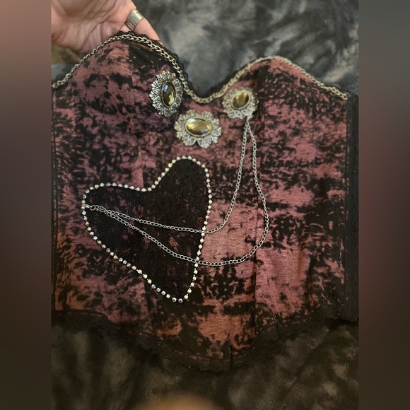 Purple/Black Chained Corset - Picture 5 of 5